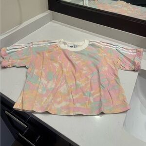 Adidas Tie Dye Cropped Shirt